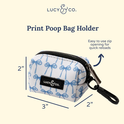 Lucy & Co. Dog Poop Bag Holder - Leak Proof Dispenser with Leash Attachment - Easy Refills - Hygienic Pet Poop Pickup