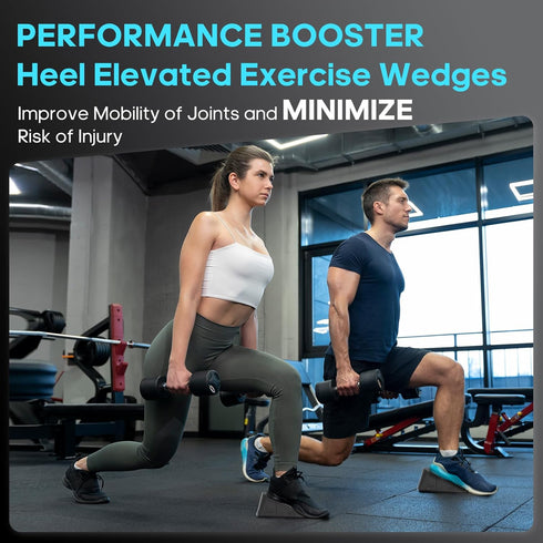 Squat Wedge Elevated Squats Block: Portable Ergonomic Equipment for Full Range of Motion, Improve Strength, Stability,