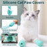 Fhiny Cat Muzzle - Transparent Helmet with 4 Boots - Adjustable Breathable Kitty Hood Anti Bite Bubble Mask for Cats