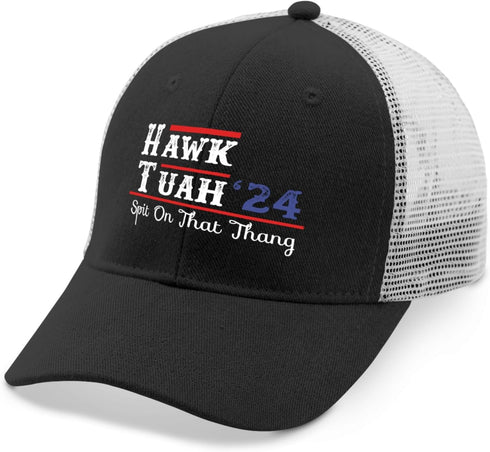 Hawk TUAH Spit On That Thang Trucker Hat, Funny Mesh Baseball Cap for Summer, Hawk Tush Spit On That Thang Hat
