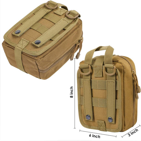 Gogoku First Aid Pouch - 1000D Nylon Tactical Molle Tear Away Medical Pouch for Outdoor Activities Camping Hiking