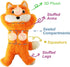 5 Pack 12'' Jalousie Dog Toys Assortment - Plush Squeaky Toys for Medium to Large Breeds - Raccoon, Elk, Hippo, Fox