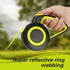 16Ft Retractable Dog Leash, Lightweight for Small Medium Dogs/Cats Up to 44lbs, One-Handed Brake, Reflective