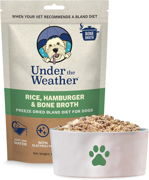 Under the Weather Easy to Digest Bland Diet for Sick Dogs - Gluten Free, All Natural, Freeze Dried 100% Human Grade