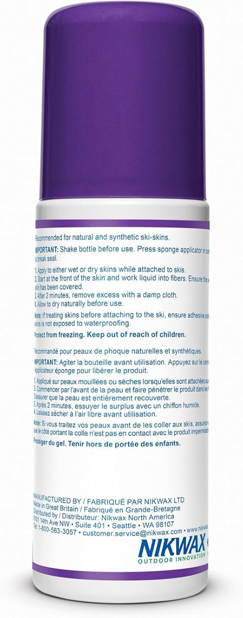 Backcountry Nikwax Ski Skin Proof Waterproofing, Enhances Performance, Prevents Ice Build Up, Ski Care, Liquid Wax