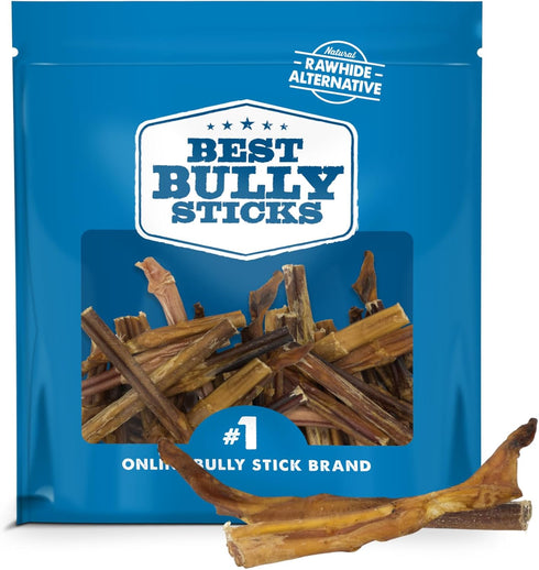 Best Bully Sticks 4-8 Inch Odor-Free Junior Bully Sticks for Dogs - 100% Grass-Fed Beef, 16 oz