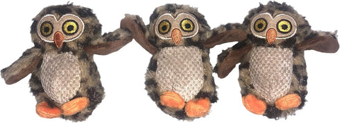 3 Pack Owl Dog Toys for Small Dogs, Plush Dog Toys with Squeaker, Toy for Small Dogs, Owl in Tree Dog Toy