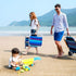 300lbs SunnyFeel Low Folding Beach Chair for Adults, Lightweight Beach Chair, Portable Camping Sand Chairs with Hard