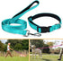 Durable Reflective Dog Collar and Leash Set, Soft Neoprene Padded Collar with 5ft Strong Leash for Medium Large Dogs