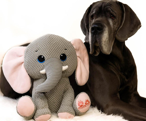 Gentle Giants Plush Elephant Dog Toy | Heavy Duty Dog Toys for Large Dogs