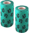 Vet Wrap Tape (Teal with Paw Prints) (2 Pack) (2 Inch x 15 feet) Self-Adhesive Cohesive Bandage for Pets