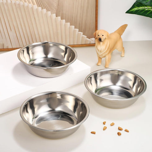 GANAZONO 3pcs Cute Small Cats Bowls, Metal Pet Food Feeder Bowls, Indoor Cat Food Dishes, Pet Water Bowls Replacement