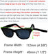 G006 Dog Medium Breeds 20-40 lbs Pet Cat 80s Costume Prop Sunglasses, Black