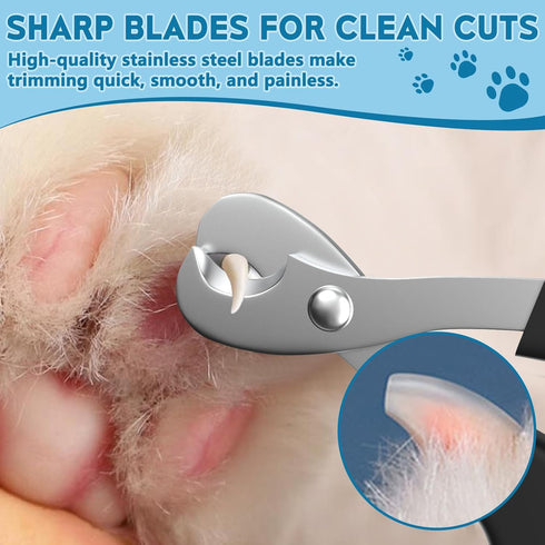 FJCTER Trimmer Cat Nail Clippers, Professional Pet Claw Clippers for Indoor Cats, Kittens, Small Dogs, Puppys, Birds