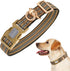 Auroth Reflective Dog Collar for Medium Large Dogs, Soft Nylon Adjustable Collar with Heavy Duty Metal D Ring (Army