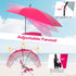 330lbs (1,Pink) GYMAX Beach Chair with Umbrella, Folding Low Beach Chairs with High Back, Adjustable Sunshade & Carry
