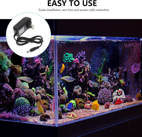 LED Power Adapter AC110-240V DC12V 1A Switching Converter for Aquarium Fish Tank Light (US Plug).