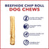Pet Factory American Beefhide Dog Chew Treats, 5" Chip Rolls, Chicken Flavor, 8 Count/1 Pack