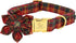 Elegant Little Tail Red Plaid Christmas Dog Collar with Flower, Holiday Pet Collar for X-Large Dogs