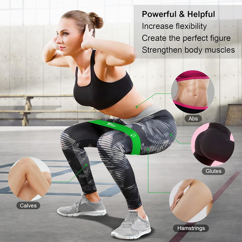 Resistance Bands Loop Exercise Bands Set with 5 Different Resistance Levels, Elastic Bands for Training, Set of 5 Pcs