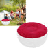 Bewinner Inflatable Flocking Chair, Inflatable Ottoman, Portable Stool Multipurpose Round Foldable, Portable Stool