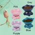 Ceramic Raised Cat Bowls for Indoor Cats, Cute Elevated 5.4 Inch Wide Whisker Friendly Purple Water Bowl, Dishwasher