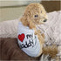 3 Pack Dog Shirt for Small Dogs - Summer Clothes with Love Mommy and I Love My Daddy, Soft Breathable Pet Outfits