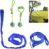 Outdoor Hanging Bungee Dog Toy - Interactive Tug Toy with 2 Chew Rope Toys for Small to Large Dogs, Best for Tug of War