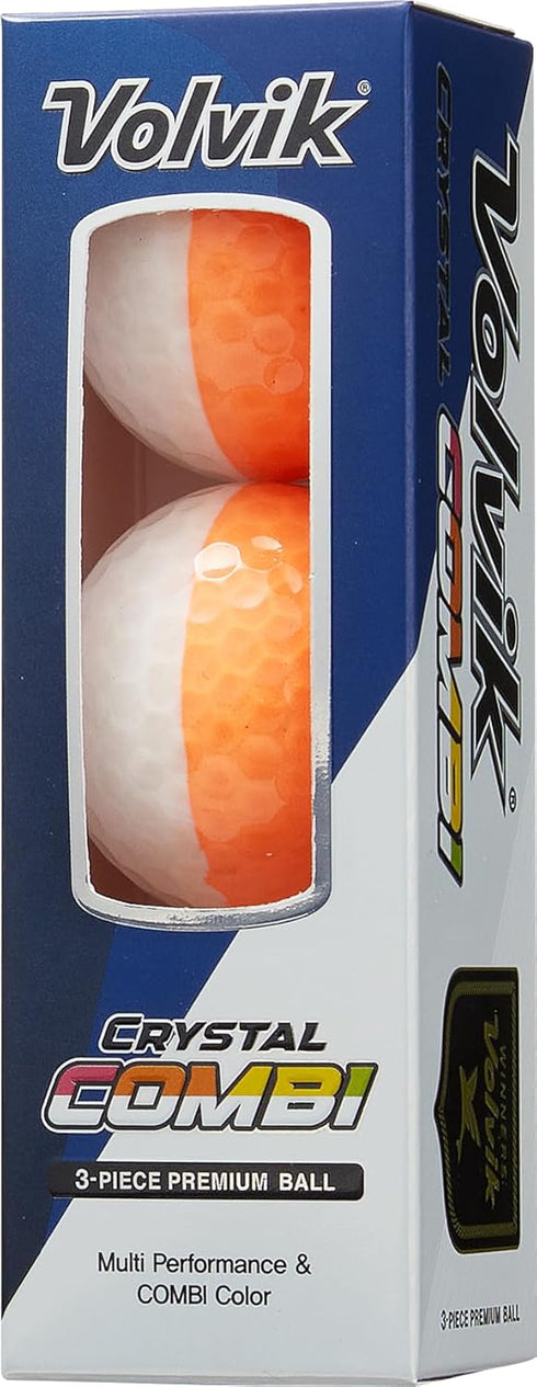 Volvik Crystal Combi Golf Balls - Enhanced Spin & Visibility