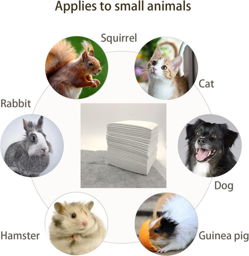 100 Chinchillas Dogs(13x18In) Pcs Rabbit Pee Pads,Puppy Potty Training Pad Small Animals Super Absorbent Disposable