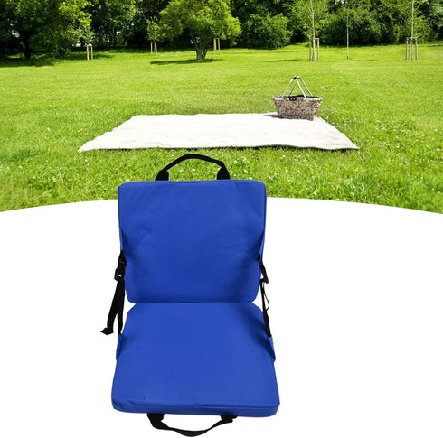 Fofetbfo Chair Cushion, Foldable Soft Seat Cushion with Backrest, Portable Camping Chair Pads for Outdoor Camping