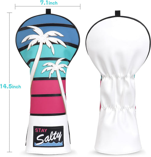 mytag Tropical Golf Headcovers - Coconut Tree Covers for Woods and Driver