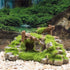 Fish Tank Decoration Moss Rockery Stone, Wood Ruins Landscaping for Turtle Tank