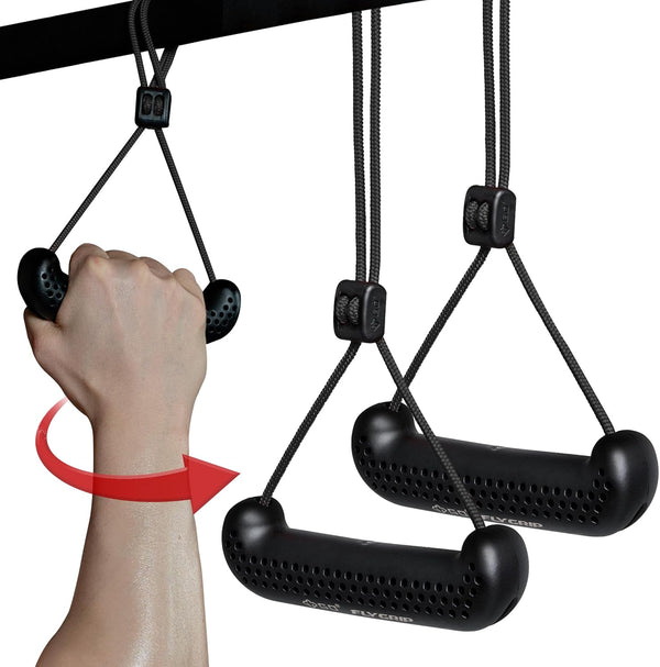 GD Fly Grip Pull Up Handles for Neutral Grip & LAT Pull Down Attachments, Perfect Grips for T-bar Row, Gym Equipment