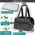 PetAmi Small Dog Purse Carrier, Soft-Sided Bag with Pockets, Airline Approved, Max 18 lbs, Polka Dot Black
