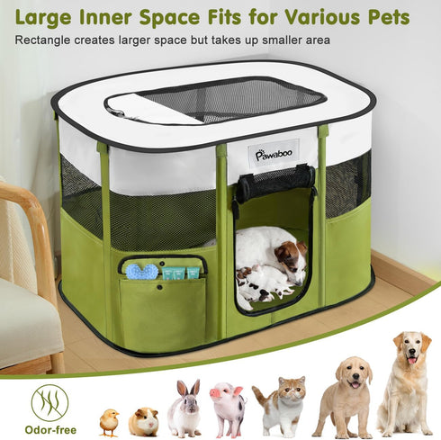 600D Dog Playpen, Portable Pet Playpen Cat PlayPens, Oxford Dog Kennel Tent Crate, Waterproof&Breathable, Indoor