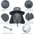 IYEBRAO Men's Outdoor Sun Hat, Face Neck Flap UV Protection Wide Brim Fishing Hat for Hiking