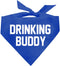 Drinking Buddy Dog Bandana, 100% Cotton Triangle, Made in USA, Funny Beer Lovers, Royal One Size (11)