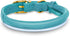 OOPSDOGGY Reflective Rolled Leather Dog Collar for Medium Dogs, Adjustable Soft Padded Pet Collar for Medium Breed Dogs Puppy (M, 12"-15", Teal)