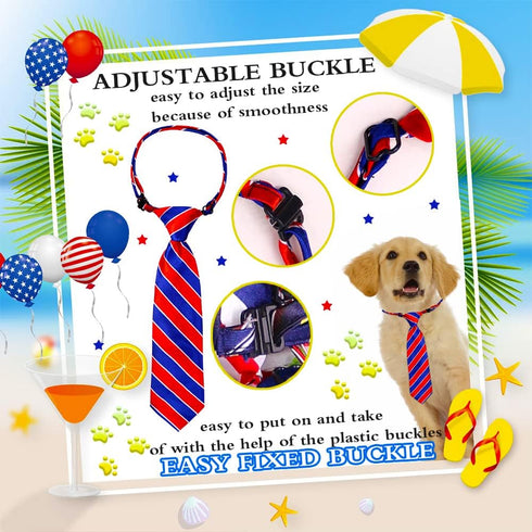 30pcs Large Dog Ties - Adjustable Neck Ties for Medium Large Dogs, Grooming Ties for Daily Wear