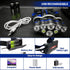 Rechargeable Headlamp, 8 LED 18000lm IPX4, Red Light Flashlight, USB Cable 8 Modes for Outdoors Camping Running Fishing