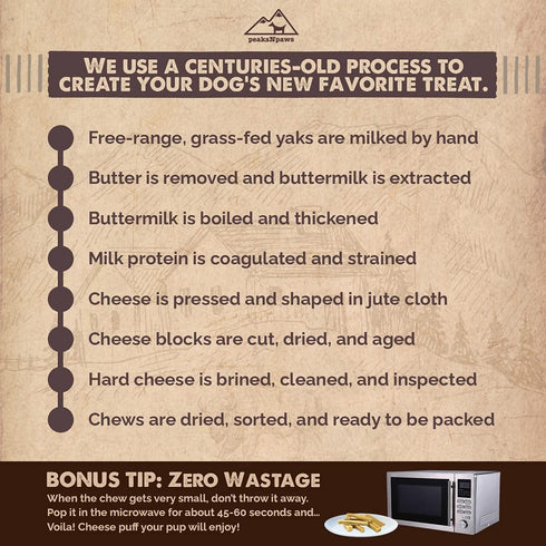Yak Cheese Dog Treats - Natural Yak Chews from Himalayan Mountains - for Aggressive Chewers - Extra Large, Value Pack 3