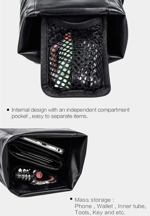 Rhinowalk Waterproof Bike Saddle Bag, Portable 1.5L Bicycle Bag for Cycling Seat