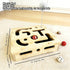 Pniotra Cat Nail File Enrichment Box with Bell Ball & Sandpaper Inside, Cat Scratch Puzzle Enrichment Box, Stress Free
