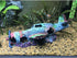 Resin Aquarium Military Thunderbolt Fighter Airplane Wreck Decoration for Fish Tank