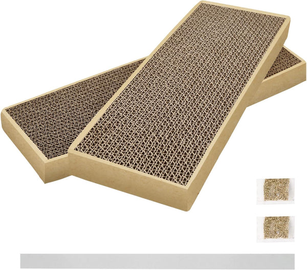 Splicing Cat Scratch Pad, 2 Pack Cat Scratching Pad for Indoor Cats, Double-Sided Design
