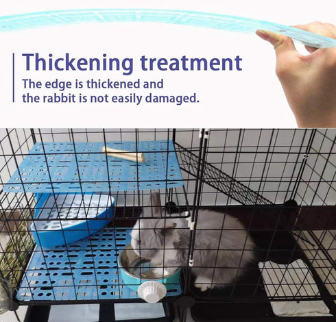 4 13.49.8x0.4'' Chinchilla Hamiledyi Piece Rabbit Feet Pad Hole Leak Water Design for Plastic Bunny Feet Pad Playpen