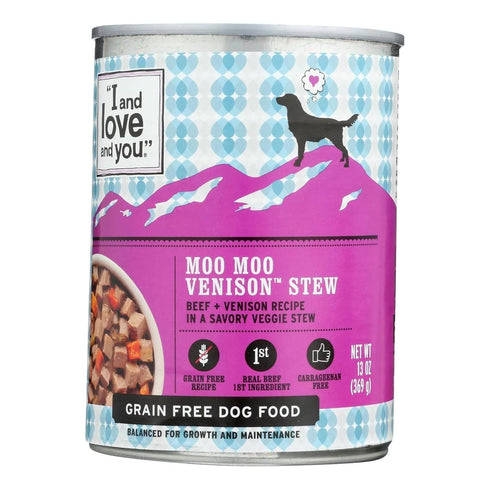 I Love You Dog Food Can, Venison, 13 oz.