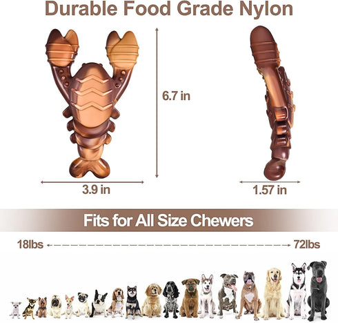 PETSTA Indestructible Dog Toys for Aggressive Chewers, Real Beef Flavored Dog Bone for Large and Medium Breeds
