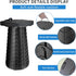ZTMT 485lbs, Upgraded Square Folding Stool, Max Load Capacity Portable Collapsible Seat, Telescoping Foldable Stool